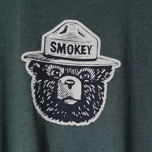 New Smokey The Bear Tee Shirt The Landmark Project Green Graphic Print Mens XXL - Picture 1 of 7